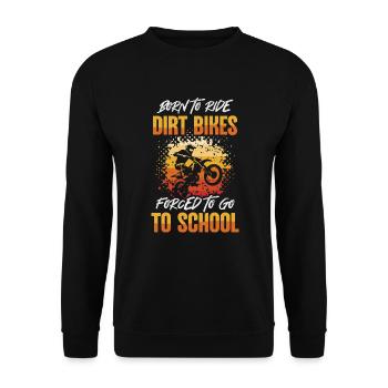 Dirt Bike Motocross Offroad Motorrad Dirt Biker - Unisex Pullover - Schwarz - Vorne - Alina (178cm) & Michal (187cm)