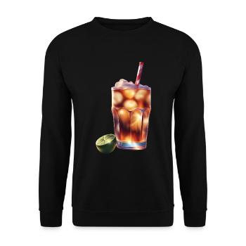 A glass of cold soda drink - Unisex Sweatshirt - black - Front - Alina (178cm) & Michal (187cm)