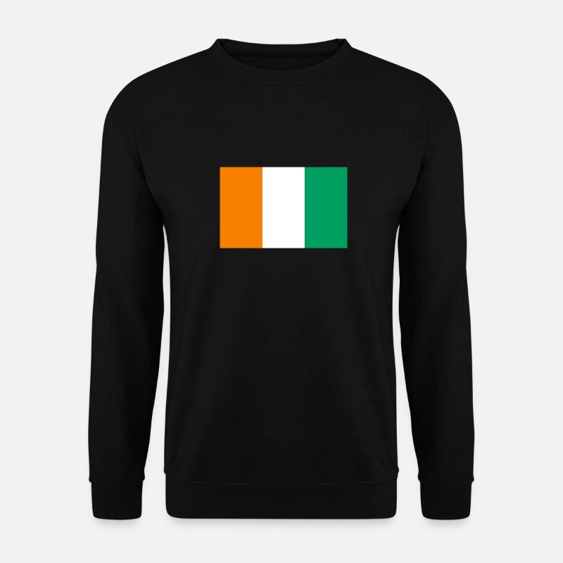 Idée cadeau drapeau Côte d'Ivoire - Sweat-shirt Unisexe - noir