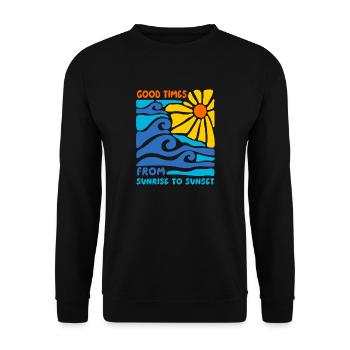 Sommer und schöne zeit - Unisex Pullover - Schwarz - Vorne - Alina (178cm) & Michal (187cm)