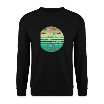 Die Top Sportart Saison ist die coole DTM - Unisex Pullover - Schwarz - Vorne - Alina (178cm) & Michal (187cm)
