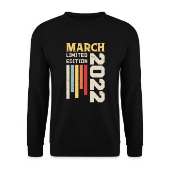 March 2022 - Birthday gift March 2022 March - Unisex Sweatshirt - black - Front - Alina (178cm) & Michal (187cm)