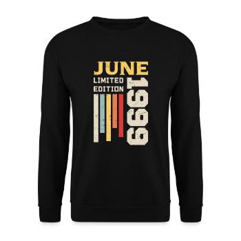 June 1999 - Birthday gift June 1999 June - Unisex Sweatshirt - black - Front - Alina (178cm) & Michal (187cm)