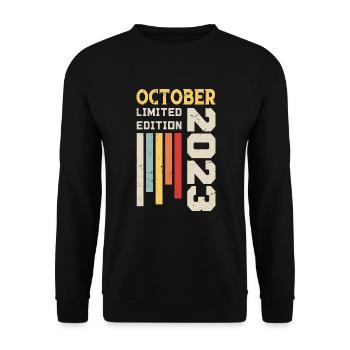 October 2023 - October 2023 Birthday Gift - Unisex Sweatshirt - black - Front - Alina (178cm) & Michal (187cm)