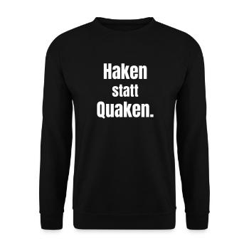 Hooks instead of croaking. - Unisex Sweatshirt - black - Front - Alina (178cm) & Michal (187cm)