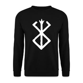 BERSERKER - RUNE - Norse Mythology - Unisex Sweatshirt - black - Front - Alina (178cm) & Michal (187cm)