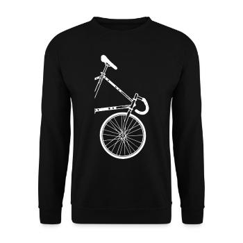 Humor Bike Gift Man Cyclist - Unisex Sweatshirt - black - Front - Alina (178cm) & Michal (187cm)