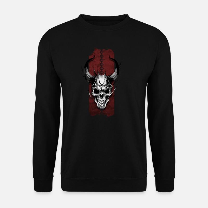 Daemon's Grasp: Sinister Skull - Unisex Sweatshirt - black