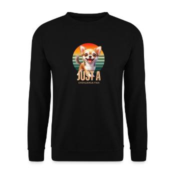 Just a Chihuahua Fan Cute Dog Puppy - Unisex Sweatshirt - black - Front - Alina (178cm) & Michal (187cm)