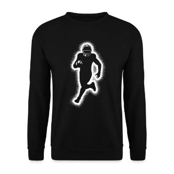 Joueurs de football américain Garçons Football Hommes - Sweat-shirt Unisexe - noir - Devant - Alina (178cm) & Michal (187cm)