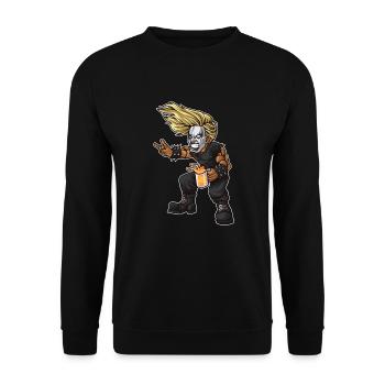 Fan de Heavy Metal | Festival de musique Headbanger - Sweat-shirt Unisexe - noir - Devant - Alina (178cm) & Michal (187cm)