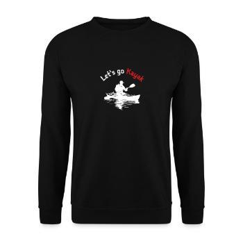 Let's go Kayak - Unisex Sweatshirt - black - Front - Alina (178cm) & Michal (187cm)