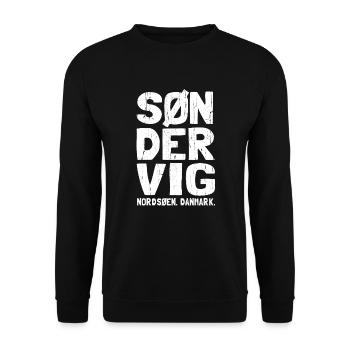 Söndervig, Westjütland, Dänemark, Hvide Sande - Unisex Pullover - Schwarz - Vorne - Alina (178cm) & Michal (187cm)