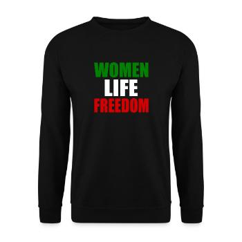 Women life freedom - Unisex Sweatshirt - black - Front - Alina (178cm) & Michal (187cm)
