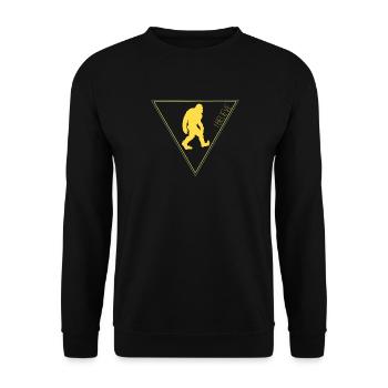 Bigfoot Sasquatch glaube ich - Unisex Pullover - Schwarz - Vorne - Alina (178cm) & Michal (187cm)