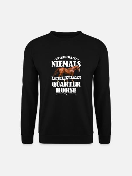Quarter Horse Pferde Shirt-UNF - Unisex Pullover - Schwarz