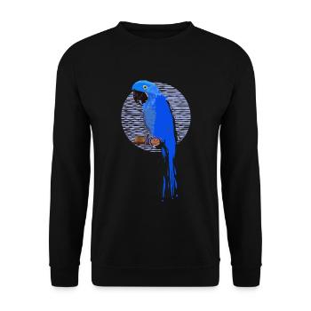 Hyacinth Macaw - color blob on a circle - Unisex Sweatshirt - black - Front - Alina (178cm) & Michal (187cm)