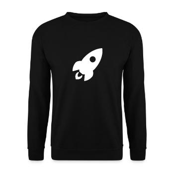 Fusée en blanc cadeau - Sweat-shirt Unisexe - noir - Devant - Alina (178cm) & Michal (187cm)