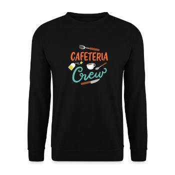 Cafeteria-Besatzung - Unisex Pullover - Schwarz - Vorne - Alina (178cm) & Michal (187cm)