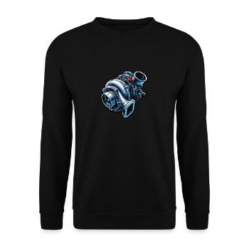 Automechaniker Tuner Turbolader - Unisex Pullover - Schwarz - Vorne - Alina (178cm) & Michal (187cm)