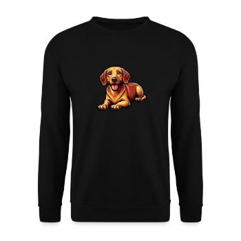 Labrador Retriever - Unisex Pullover - Schwarz - Vorne - Alina (178cm) & Michal (187cm)