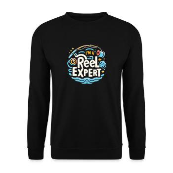 Ich bin ein Rollenexperte - Unisex Pullover - Schwarz - Vorne - Alina (178cm) & Michal (187cm)