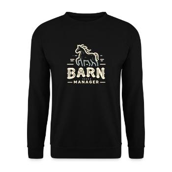 Scheunen-Manager - Unisex Pullover - Schwarz - Vorne - Alina (178cm) & Michal (187cm)