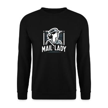 Postfrau - Unisex Pullover - Schwarz - Vorne - Alina (178cm) & Michal (187cm)