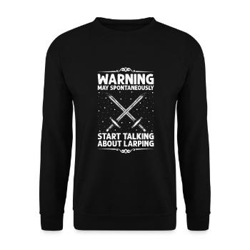 Larping for fantasy role-playing games and sword fights - Unisex Sweatshirt - black - Front - Alina (178cm) & Michal (187cm)