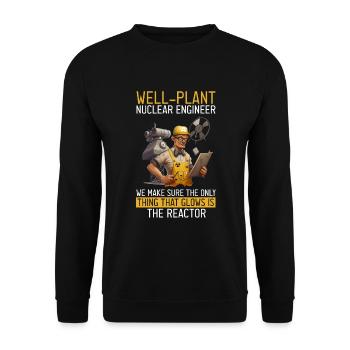 Kernenergie Spruch für Kernenergie - Unisex Pullover - Schwarz - Vorne - Alina (178cm) & Michal (187cm)