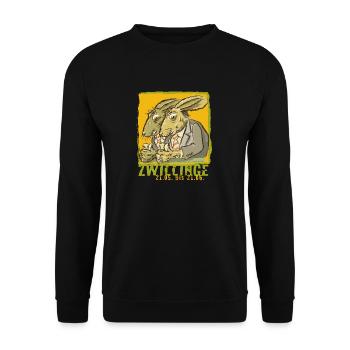 Sternzeichen-Zwillinge - Unisex Pullover - Schwarz - Vorne - Alina (178cm) & Michal (187cm)