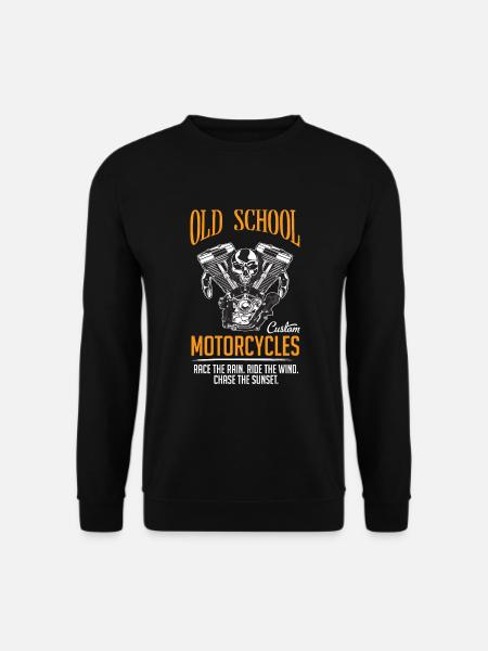 Motorrad Chopper Biker Geschenk Hobby - Unisex Pullover - Schwarz