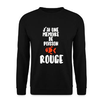 Mémoire de poisson rouge - Sweat-shirt Unisexe - noir - Devant - Alina (178cm) & Michal (187cm)