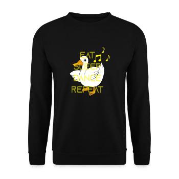 Duck Dance Saying Eat Sleep Dance Repeat - Sweat-shirt Unisexe - noir - Devant - Alina (178cm) & Michal (187cm)