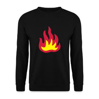 Fire 2 - Unisex Sweatshirt - black - Front - Alina (178cm) & Michal (187cm)