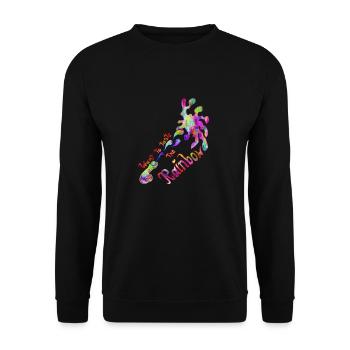 Taste the Rainbow - Unisex Pullover - Schwarz - Vorne - Alina (178cm) & Michal (187cm)
