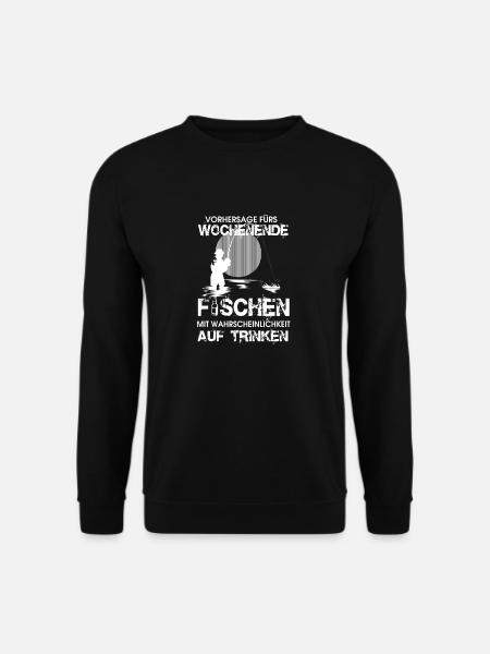 Wochenende- fischen - Unisex Pullover - Schwarz
