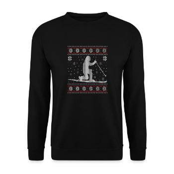 Telemark - Ugly Christmas - Unisex Sweatshirt - black - Front - Alina (178cm) & Michal (187cm)