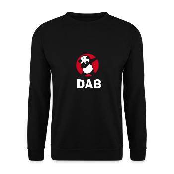 panda dab dabbing touchdown just dab it football r - Unisex Pullover - Schwarz - Vorne - Alina (178cm) & Michal (187cm)
