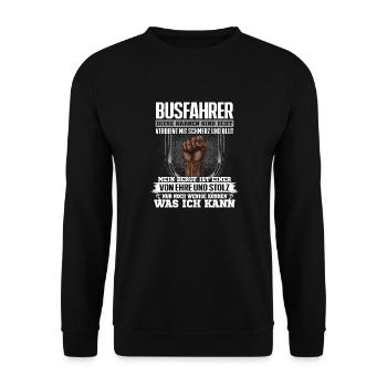 BUSFAHRER - Ehre und Stolz - Unisex Pullover - Schwarz - Vorne - Alina (178cm) & Michal (187cm)