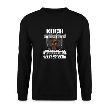 KOCH - Ehre und Stolz - Unisex Pullover - Schwarz - Vorne - Alina (178cm) & Michal (187cm)