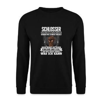 SCHLOSSER - Ehre und Stolz - Unisex Pullover - Schwarz - Vorne - Alina (178cm) & Michal (187cm)