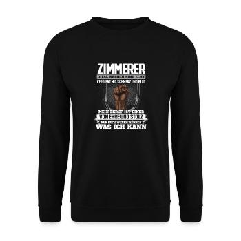 ZIMMERER - Ehre und Stolz - Unisex Pullover - Schwarz - Vorne - Alina (178cm) & Michal (187cm)