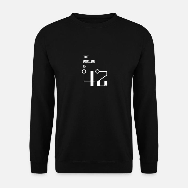 The Answer is 42 - Unisex Pullover - Schwarz