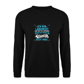 LANDWIRT - Unisex Pullover - Schwarz - Vorne - Alina (178cm) & Michal (187cm)