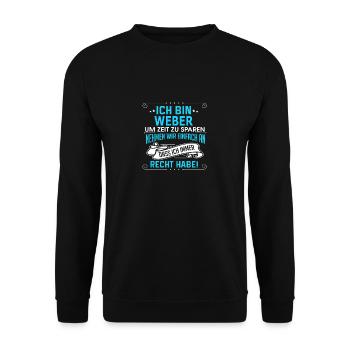 WEBER - Unisex Pullover - Schwarz - Vorne - Alina (178cm) & Michal (187cm)