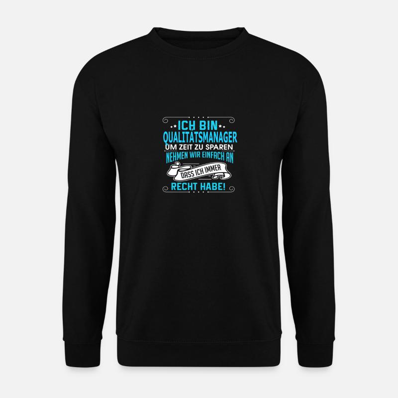 QUALITÄTSMANAGER - Unisex Pullover - Schwarz
