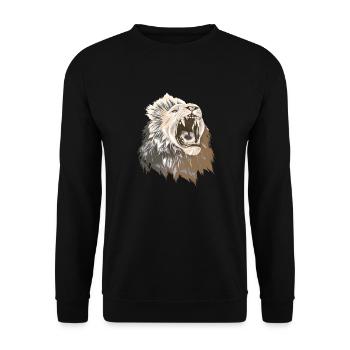 löwe sternzeichen - Unisex Pullover - Schwarz - Vorne - Alina (178cm) & Michal (187cm)