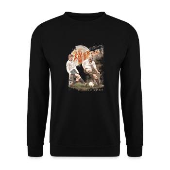 fußball sonne vintage jungs jungen boy must have - Unisex Pullover - Schwarz - Vorne - Alina (178cm) & Michal (187cm)
