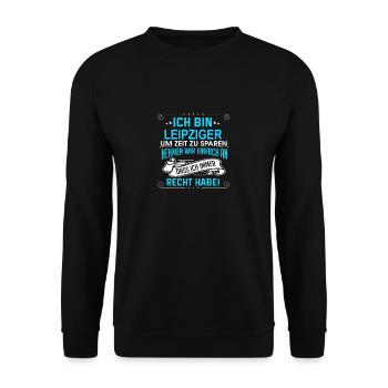 LEIPZIGER - Unisex Pullover - Schwarz - Vorne - Alina (178cm) & Michal (187cm)